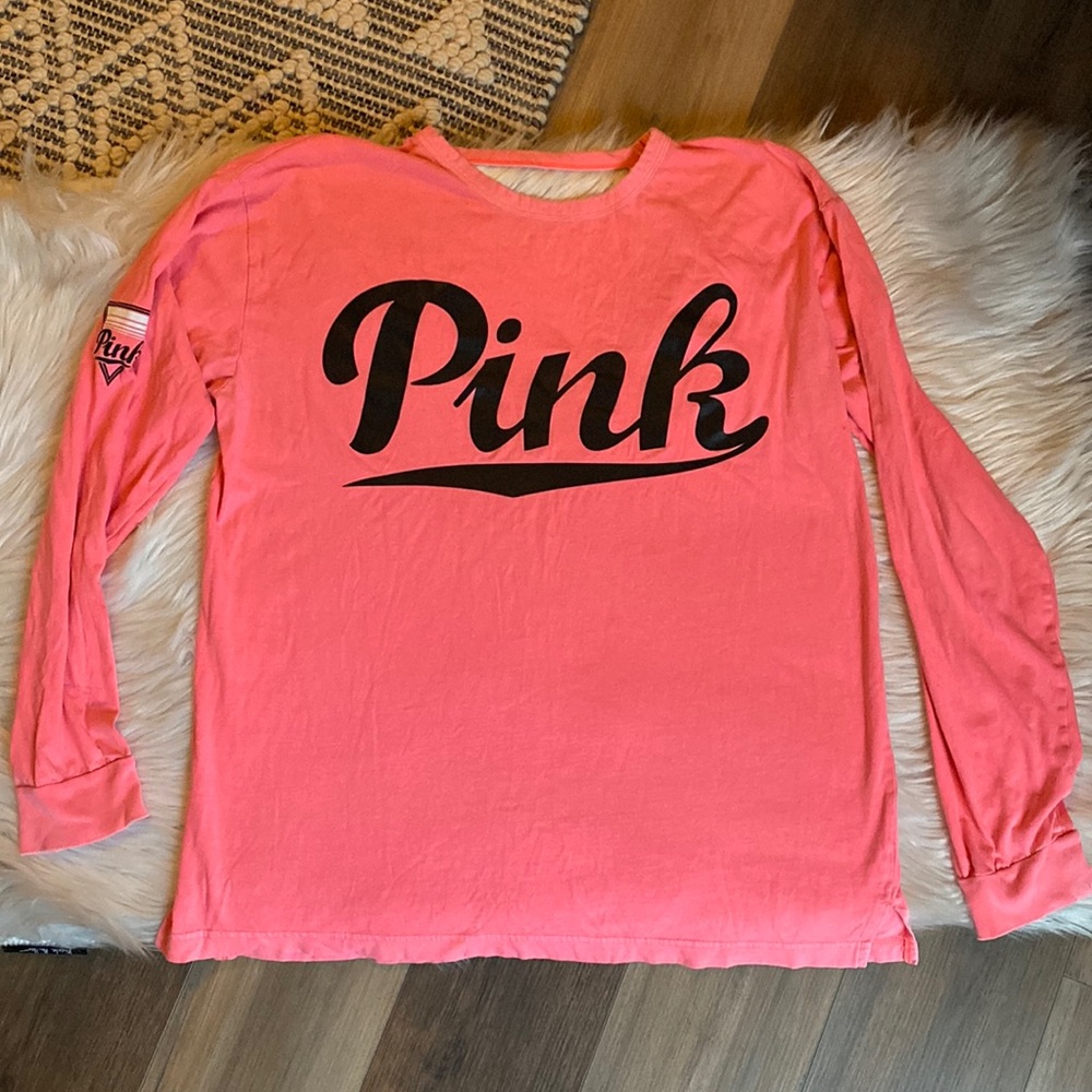 VS PINK Open Back Long Sleeve T Shirt
